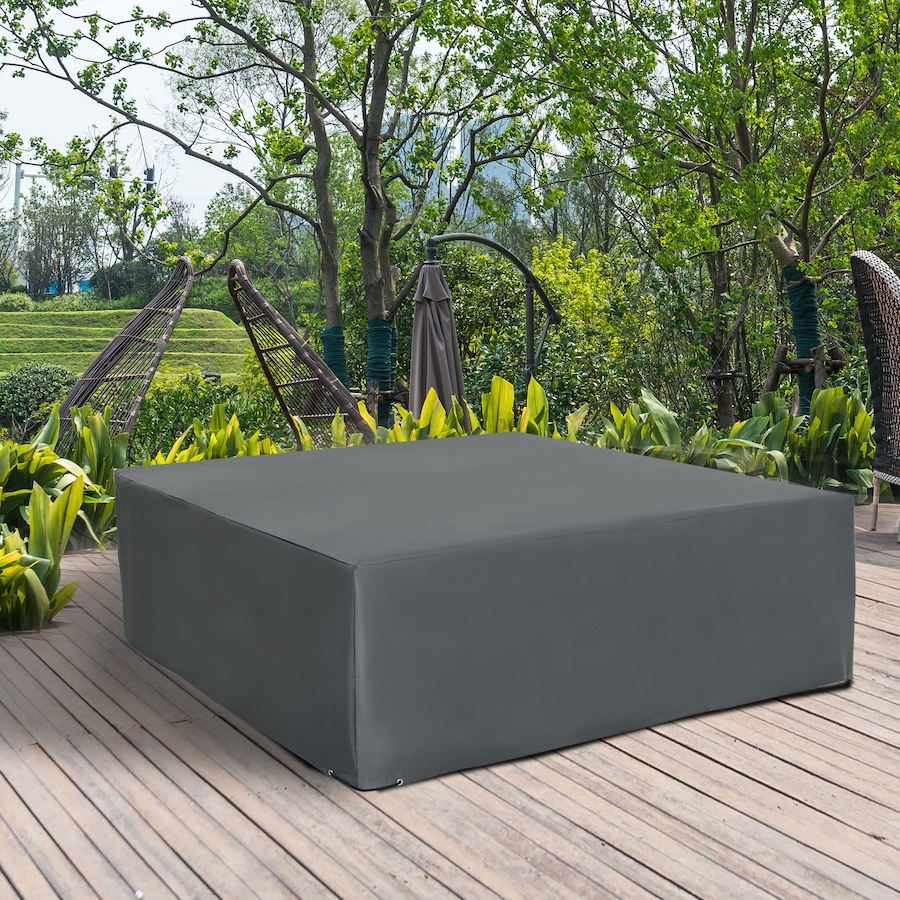 Image 968308_ALTMORE6.jpg, Product 968-308 / Price $54.99, Outsunny Patio Furniture Covers Waterproof 600D, 80.7" x 75.6" x 24", Grey from Outsunny on TSC.ca's Home & Garden department