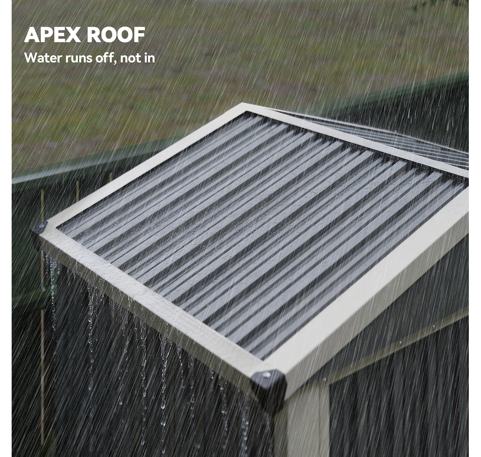 Image 968319_ALTMORE6.jpg, Product 968-319 / Price $209.99, Outsunny 4.4' x 3' Outdoor Storage Shed w/ Lockable Wide Doors, Dark Grey from Outsunny on TSC.ca's Home & Garden department