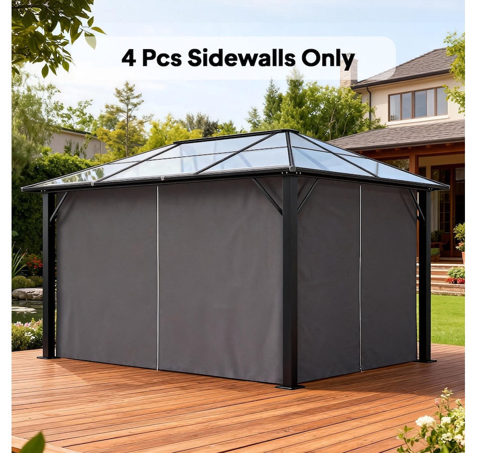 Image 968324_ALTMORE1.jpg, Product 968-324 / Price $94.99, Outsunny 10' x 13' Universal Gazebo Curtains, 4 Panels, Grey from Outsunny on TSC.ca's Home & Garden department