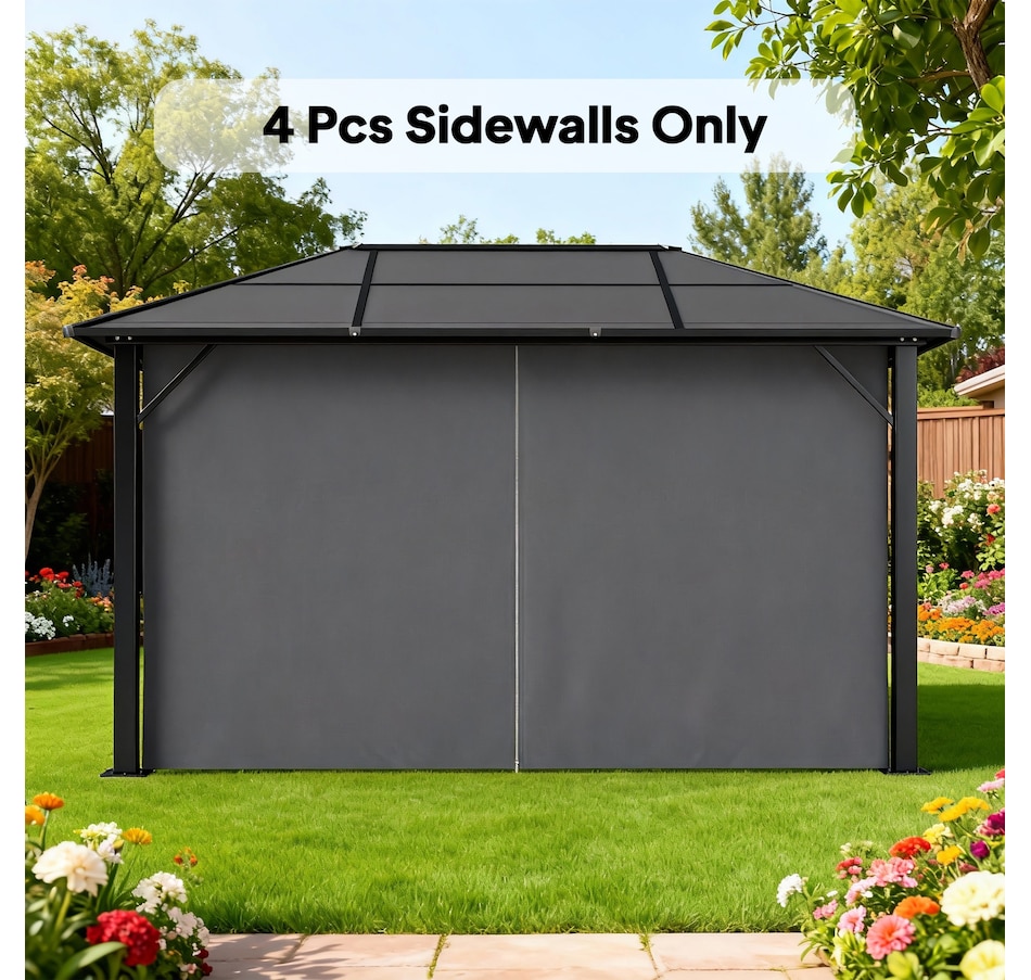 Image 968324_ALTMORE7.jpg, Product 968-324 / Price $94.99, Outsunny 10' x 13' Universal Gazebo Curtains, 4 Panels, Grey from Outsunny on TSC.ca's Home & Garden department