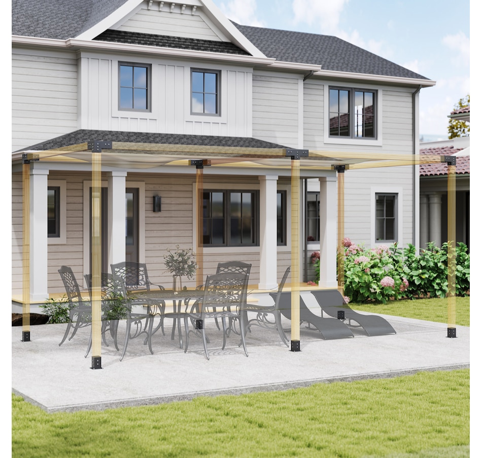 Image 968326_ALTMORE1.jpg, Product 968-326 / Price $188.99, Outsunny 12PCS Pergola Brackets Kit for 4x4 (Actual 3.6x3.6 inch) Lumber from Outsunny on TSC.ca's Home & Garden department