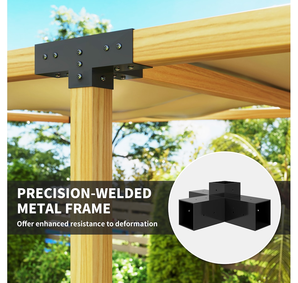Image 968326_ALTMORE5.jpg, Product 968-326 / Price $188.99, Outsunny 12PCS Pergola Brackets Kit for 4x4 (Actual 3.6x3.6 inch) Lumber from Outsunny on TSC.ca's Home & Garden department