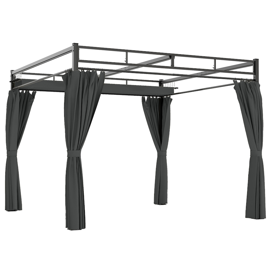 Image 968329.jpg, Product 968-329 / Price $409.99, Outsunny 10' x 10' Outdoor Gazebo, Retractable Pergola Canopy with Curtains from Outsunny on TSC.ca's Home & Garden department
