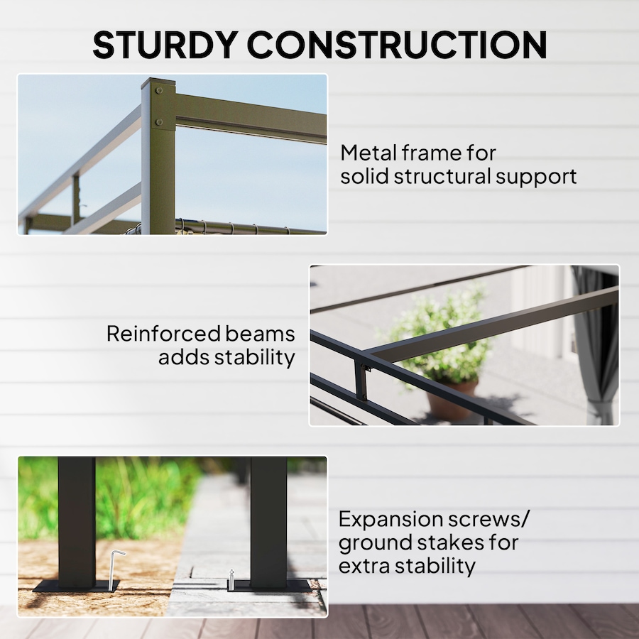 Image 968329_ALTMORE5.jpg, Product 968-329 / Price $409.99, Outsunny 10' x 10' Outdoor Gazebo, Retractable Pergola Canopy with Curtains from Outsunny on TSC.ca's Home & Garden department