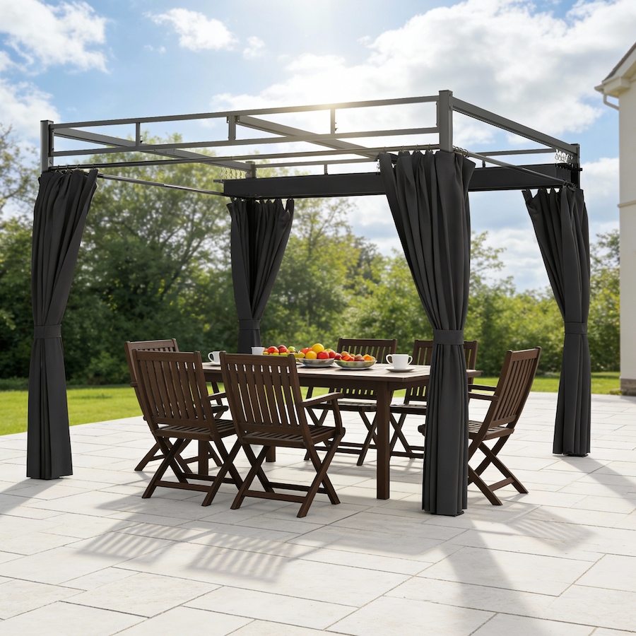 Image 968329_ALTMORE8.jpg, Product 968-329 / Price $409.99, Outsunny 10' x 10' Outdoor Gazebo, Retractable Pergola Canopy with Curtains from Outsunny on TSC.ca's Home & Garden department