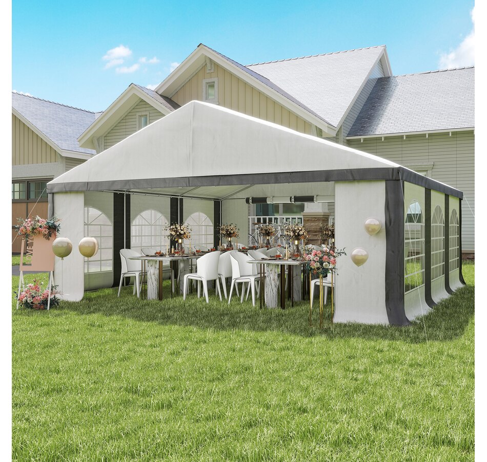 Image 968332_ALTMORE1.jpg, Product 968-332 / Price $669.99, Outsunny 20' x 20' Heavy Duty Party Tent, Carport Garage Canopy, Grey from Outsunny on TSC.ca's Home & Garden department