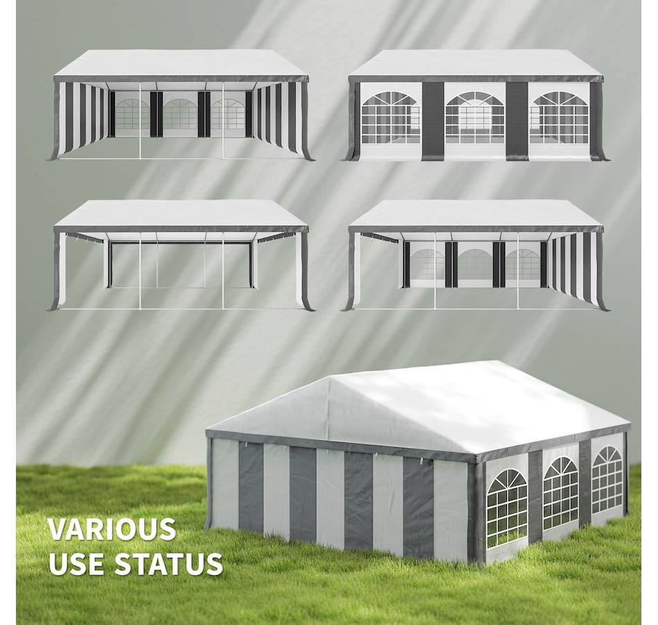 Image 968332_ALTMORE3.jpg, Product 968-332 / Price $669.99, Outsunny 20' x 20' Heavy Duty Party Tent, Carport Garage Canopy, Grey from Outsunny on TSC.ca's Home & Garden department
