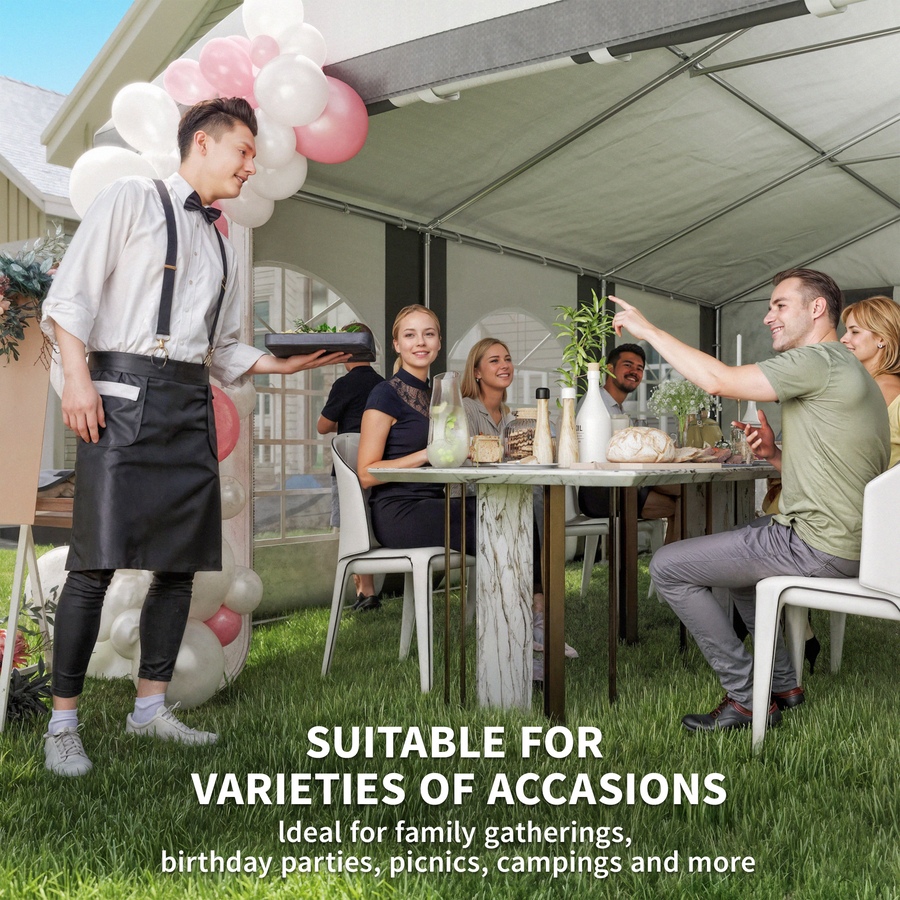 Image 968332_ALTMORE6.jpg, Product 968-332 / Price $586.99, Outsunny 20' x 20' Heavy Duty Party Tent, Carport Garage Canopy, Grey from Outsunny on TSC.ca's Home & Garden department