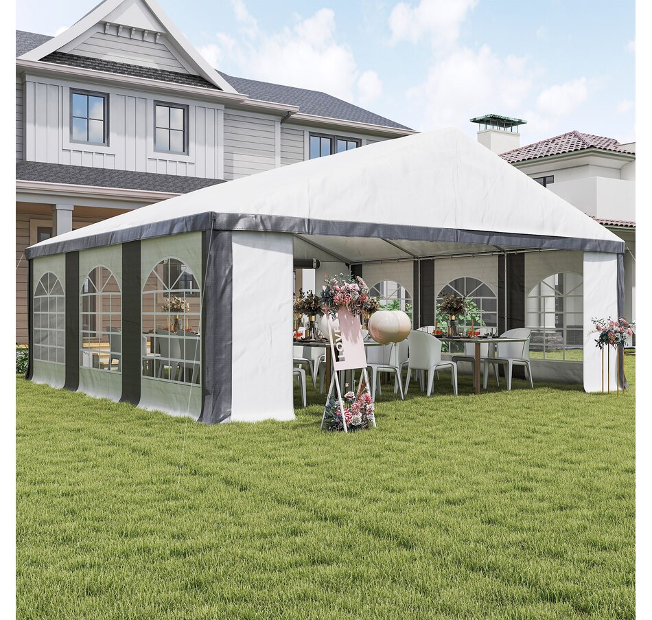 Image 968332_ALTMORE7.jpg, Product 968-332 / Price $669.99, Outsunny 20' x 20' Heavy Duty Party Tent, Carport Garage Canopy, Grey from Outsunny on TSC.ca's Home & Garden department