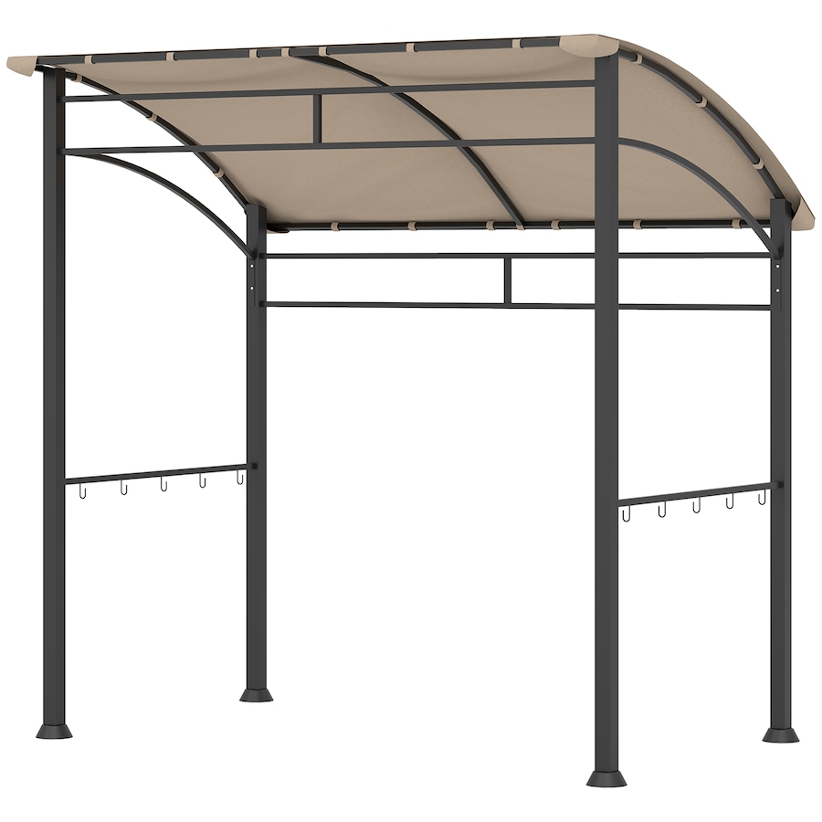 Image 968333.jpg, Product 968-333 / Price $141.99, Outsunny 7' x 5' BBQ Grill Gazebo Tent with Steel Frame Hooks Khaki from Outsunny on TSC.ca's Home & Garden department