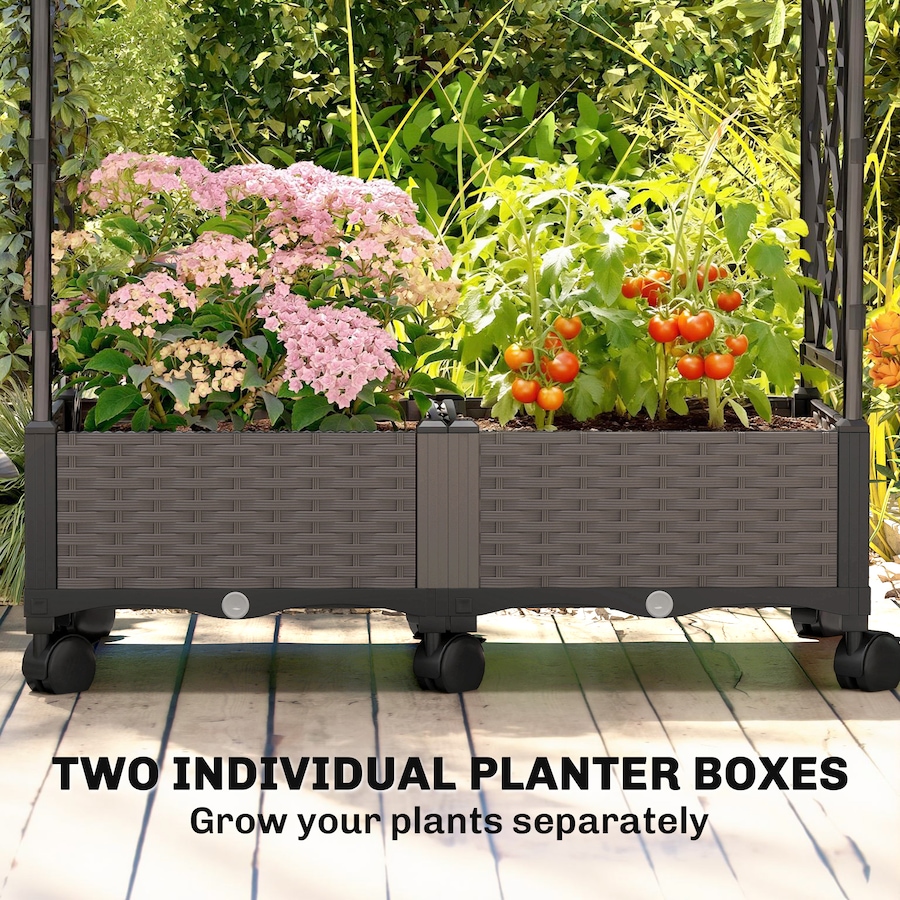Image 968339_ALTMORE4.jpg, Product 968-339 / Price $74.99, Outsunny Raised Garden Bed with Arch Trellis and Wheels from Outsunny on TSC.ca's Home & Garden department