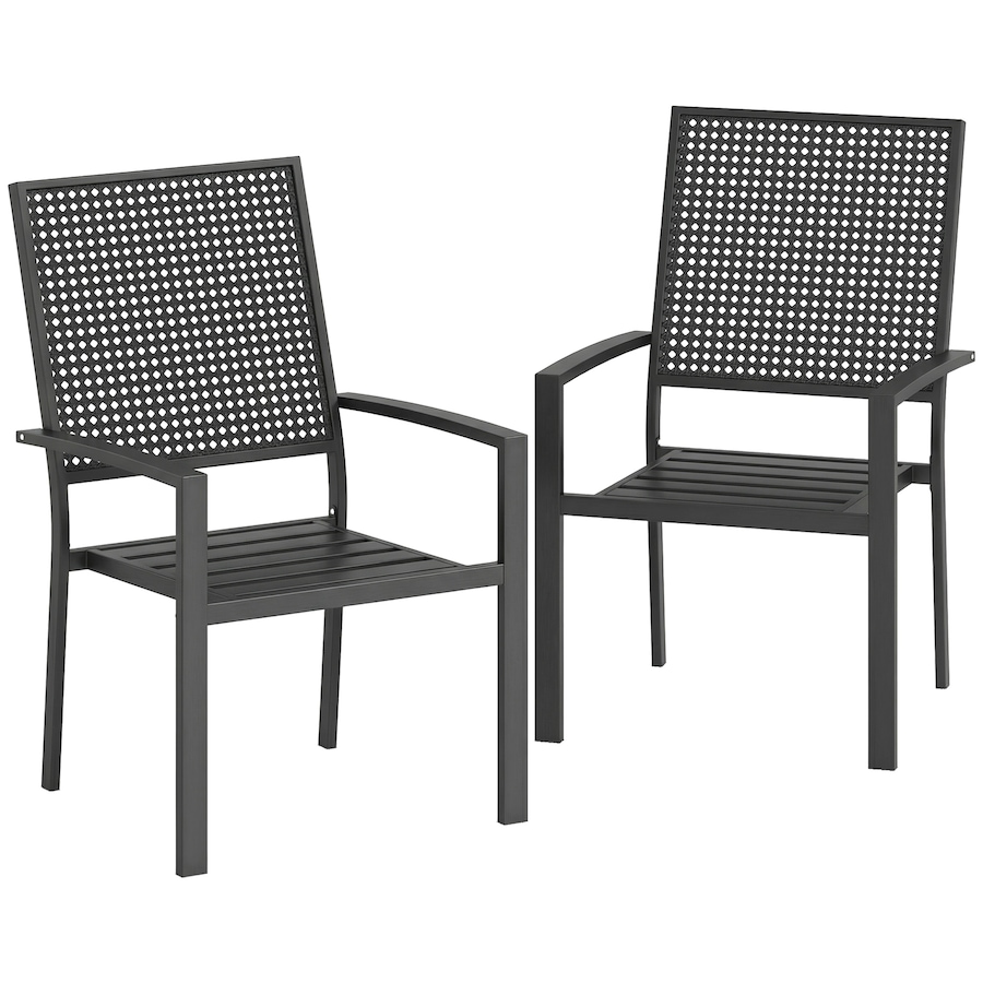 Image 968356.jpg, Product 968-356 / Price $164.99, Outsunny Stackable Patio Chairs, Outdoor Dining Chairs Set of 2, Black from Outsunny on TSC.ca's Home & Garden department