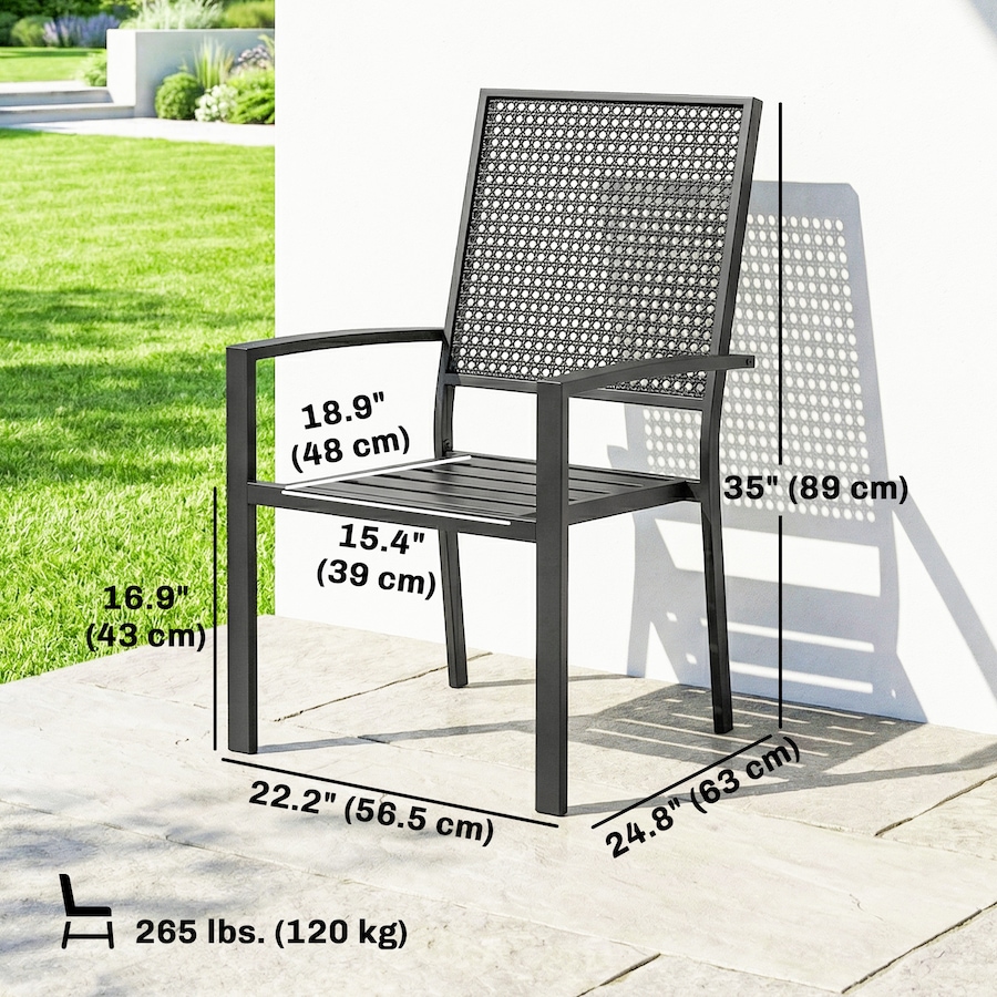 Image 968356_ALTMORE2.jpg, Product 968-356 / Price $164.99, Outsunny Stackable Patio Chairs, Outdoor Dining Chairs Set of 2, Black from Outsunny on TSC.ca's Home & Garden department