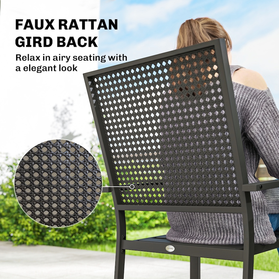 Image 968356_ALTMORE4.jpg, Product 968-356 / Price $164.99, Outsunny Stackable Patio Chairs, Outdoor Dining Chairs Set of 2, Black from Outsunny on TSC.ca's Home & Garden department
