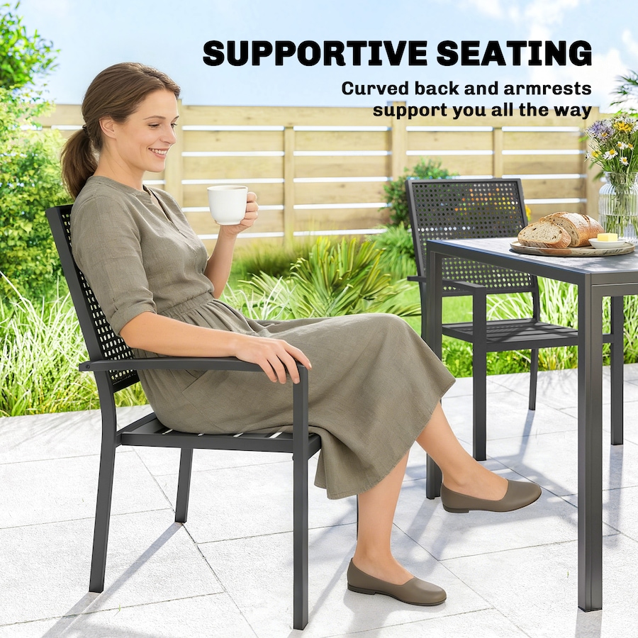 Image 968356_ALTMORE6.jpg, Product 968-356 / Price $164.99, Outsunny Stackable Patio Chairs, Outdoor Dining Chairs Set of 2, Black from Outsunny on TSC.ca's Home & Garden department
