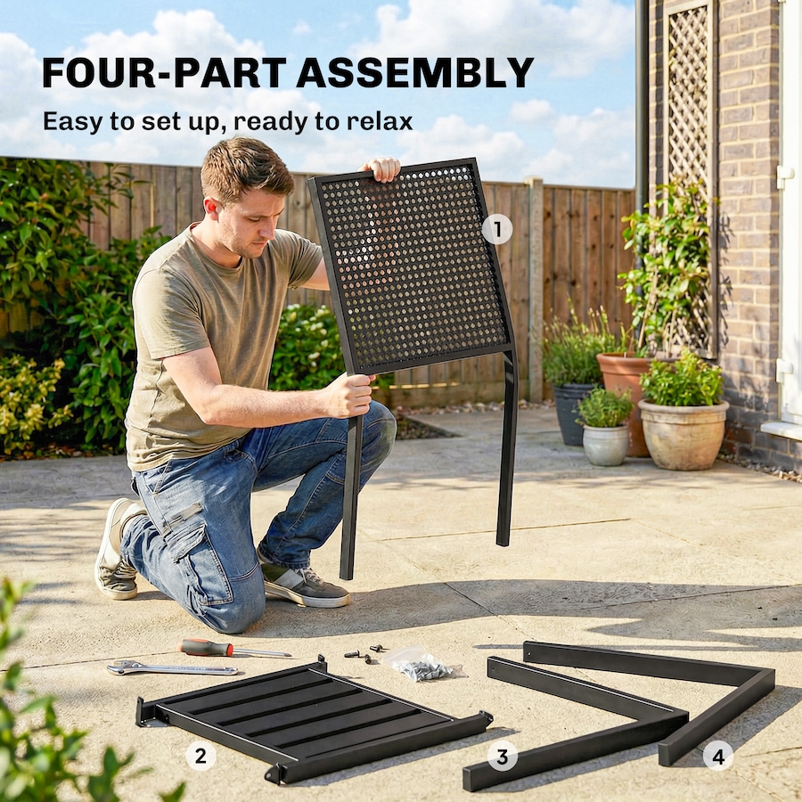 Image 968356_ALTMORE7.jpg, Product 968-356 / Price $164.99, Outsunny Stackable Patio Chairs, Outdoor Dining Chairs Set of 2, Black from Outsunny on TSC.ca's Home & Garden department