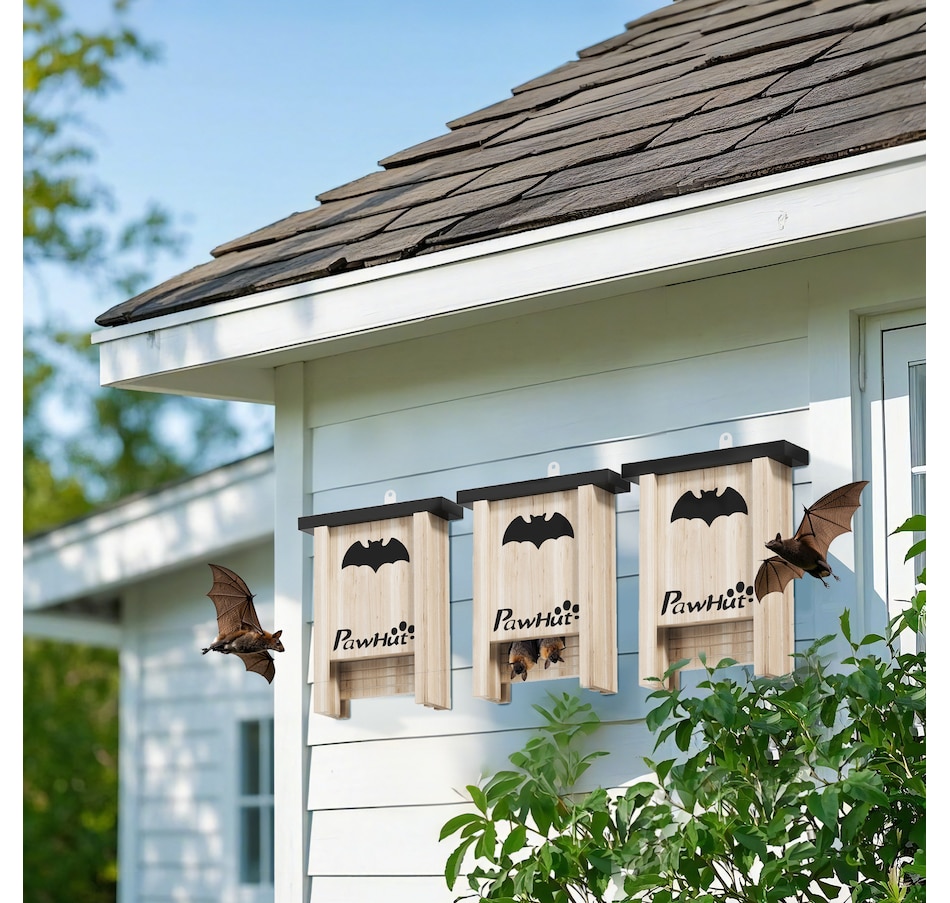 Image 968359_ALTMORE1.jpg, Product 968-359 / Price $53.99, PawHut Bat Boxes, Pack of 3 Wooden Bat Houses for Outdoor, Garden, Farm from PawHut on TSC.ca's Home & Garden department