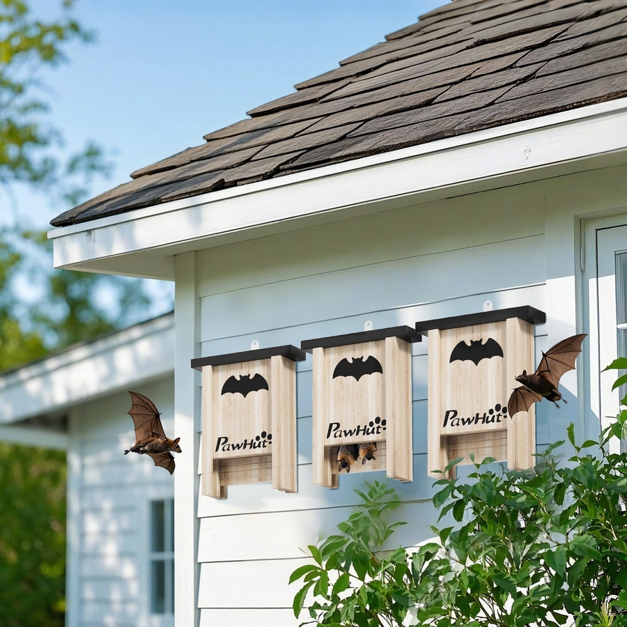 Image 968359_ALTMORE1.jpg, Product 968-359 / Price $54.99, PawHut Bat Boxes, Pack of 3 Wooden Bat Houses for Outdoor, Garden, Farm from PawHut on TSC.ca's Home & Garden department