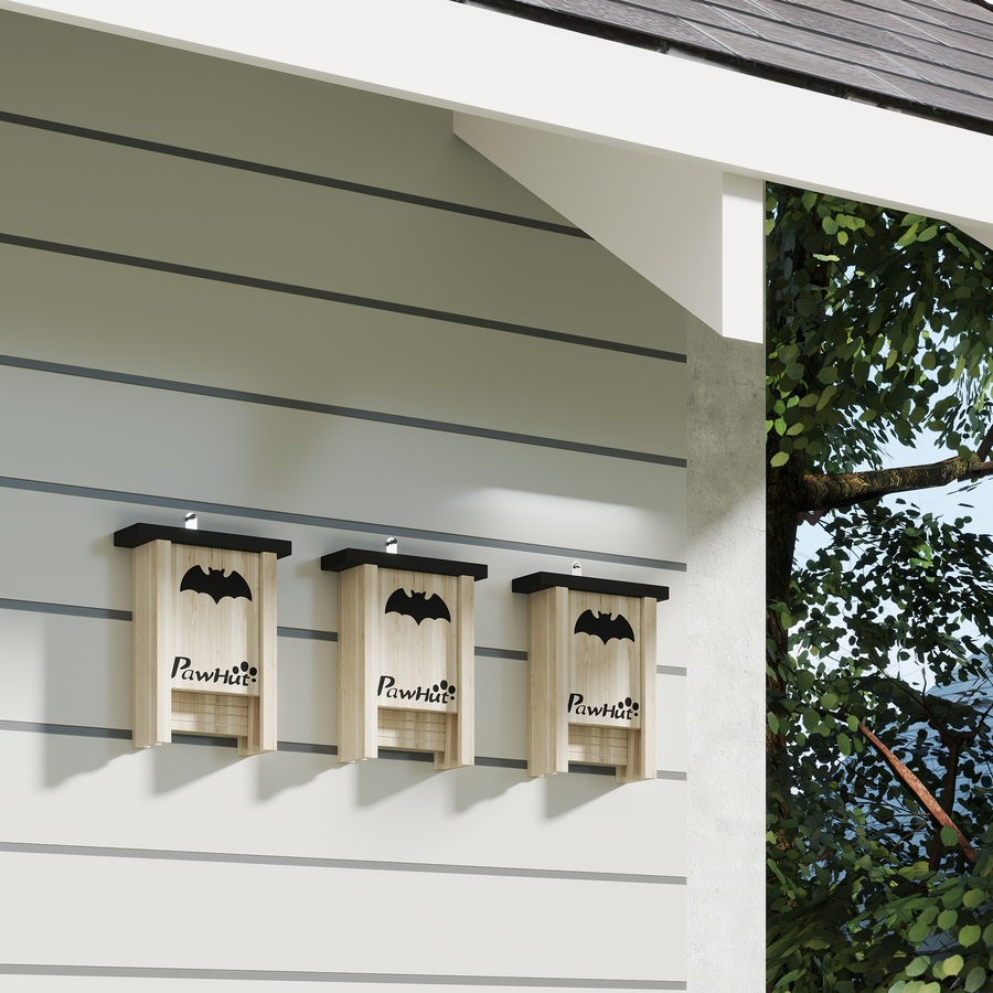 Image 968359_ALTMORE8.jpg, Product 968-359 / Price $54.99, PawHut Bat Boxes, Pack of 3 Wooden Bat Houses for Outdoor, Garden, Farm from PawHut on TSC.ca's Home & Garden department
