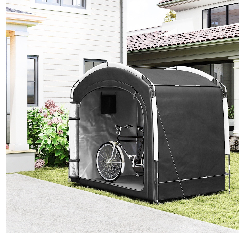 Image 968362_ALTMORE1.jpg, Product 968-362 / Price $89.99, Outsunny Bike Storage Tent Shed with Carry Bag for 3-4 Bikes, Black from Outsunny on TSC.ca's Home & Garden department