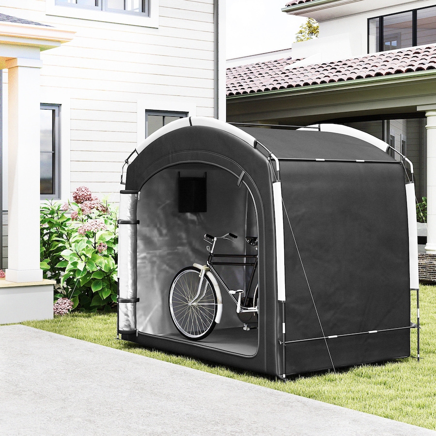 Image 968362_ALTMORE1.jpg, Product 968-362 / Price $84.99, Outsunny Bike Storage Tent Shed with Carry Bag for 3-4 Bikes, Black from Outsunny on TSC.ca's Home & Garden department