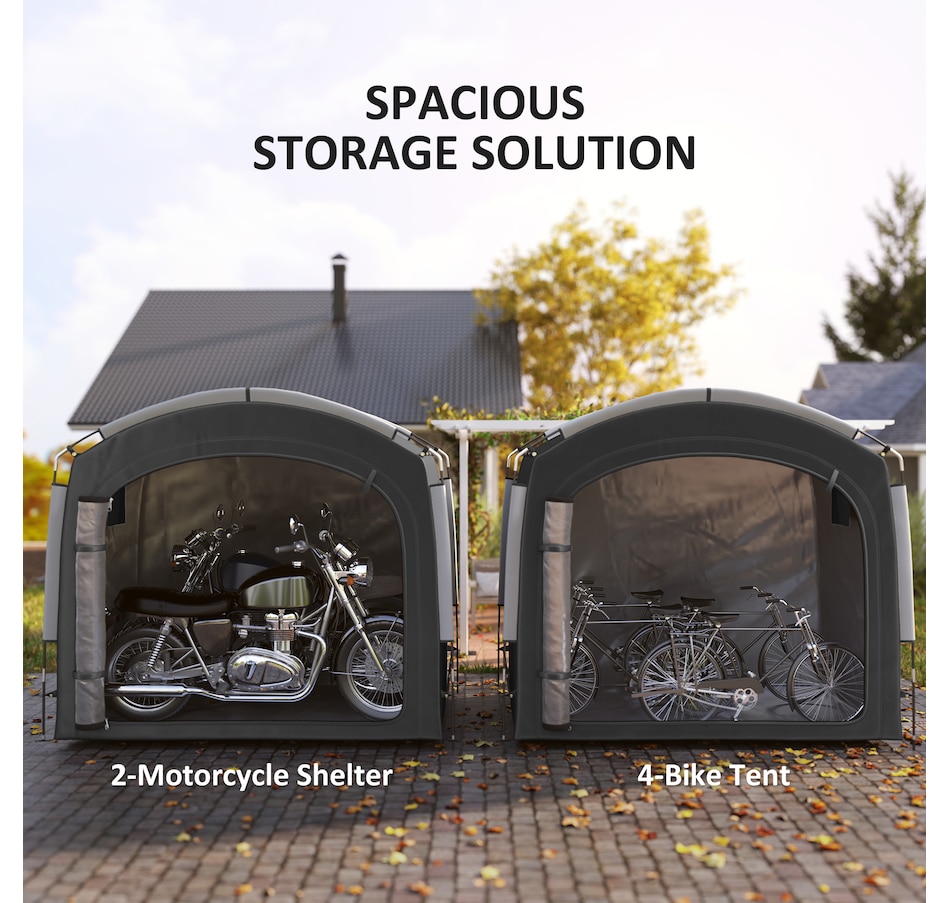 Image 968362_ALTMORE3.jpg, Product 968-362 / Price $89.99, Outsunny Bike Storage Tent Shed with Carry Bag for 3-4 Bikes, Black from Outsunny on TSC.ca's Home & Garden department