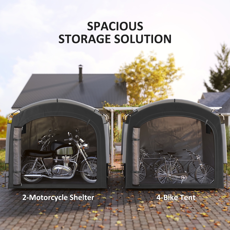 Image 968362_ALTMORE3.jpg, Product 968-362 / Price $84.99, Outsunny Bike Storage Tent Shed with Carry Bag for 3-4 Bikes, Black from Outsunny on TSC.ca's Home & Garden department
