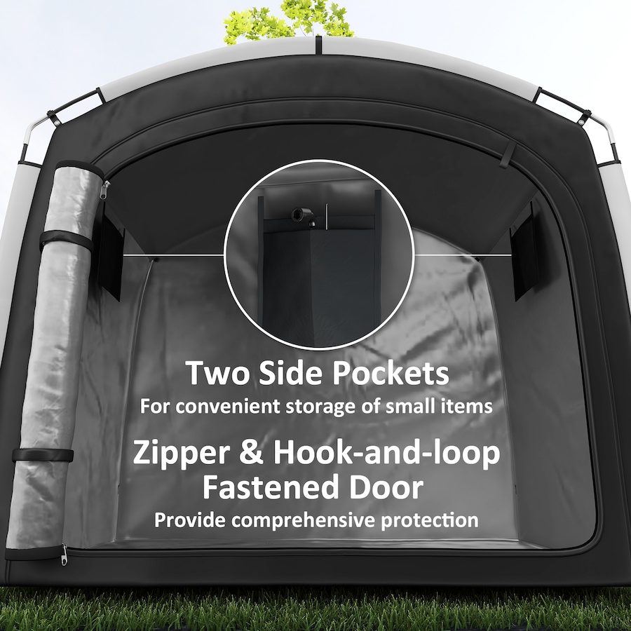 Image 968362_ALTMORE5.jpg, Product 968-362 / Price $84.99, Outsunny Bike Storage Tent Shed with Carry Bag for 3-4 Bikes, Black from Outsunny on TSC.ca's Home & Garden department