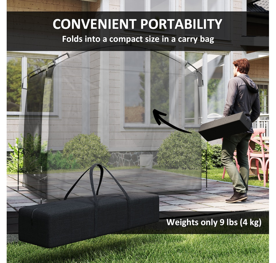 Image 968362_ALTMORE6.jpg, Product 968-362 / Price $89.99, Outsunny Bike Storage Tent Shed with Carry Bag for 3-4 Bikes, Black from Outsunny on TSC.ca's Home & Garden department