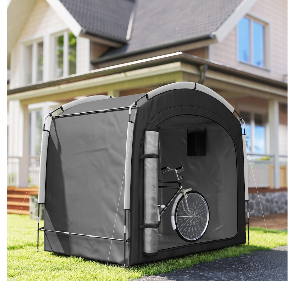 Image 968362_ALTMORE7.jpg, Product 968-362 / Price $89.99, Outsunny Bike Storage Tent Shed with Carry Bag for 3-4 Bikes, Black from Outsunny on TSC.ca's Home & Garden department