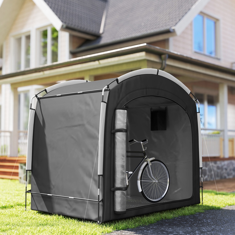 Image 968362_ALTMORE7.jpg, Product 968-362 / Price $84.99, Outsunny Bike Storage Tent Shed with Carry Bag for 3-4 Bikes, Black from Outsunny on TSC.ca's Home & Garden department