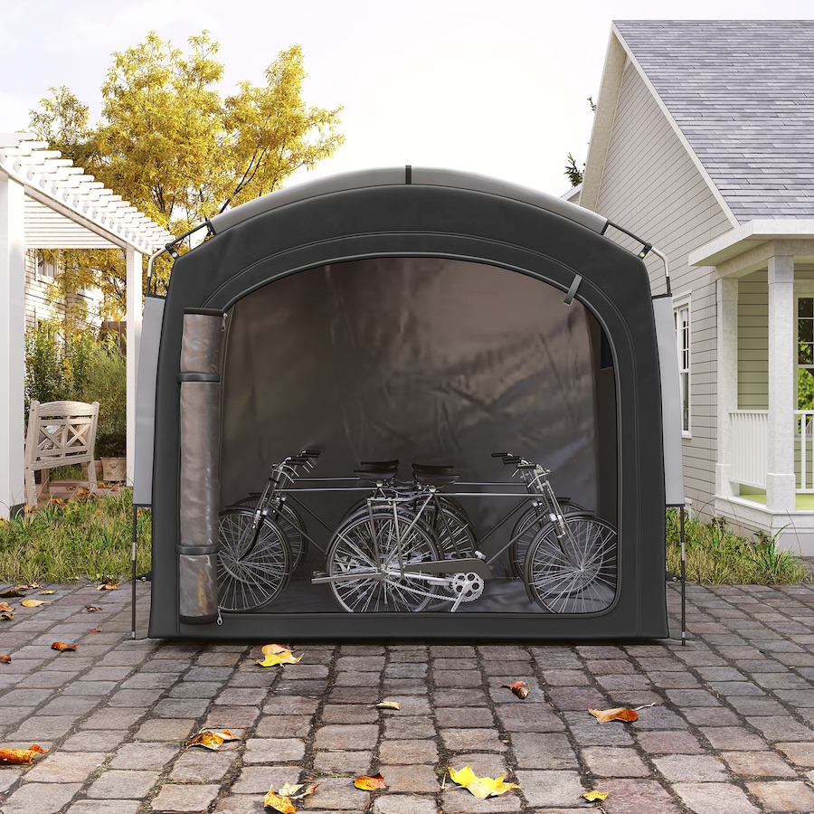 Image 968362_ALTMORE8.jpg, Product 968-362 / Price $84.99, Outsunny Bike Storage Tent Shed with Carry Bag for 3-4 Bikes, Black from Outsunny on TSC.ca's Home & Garden department
