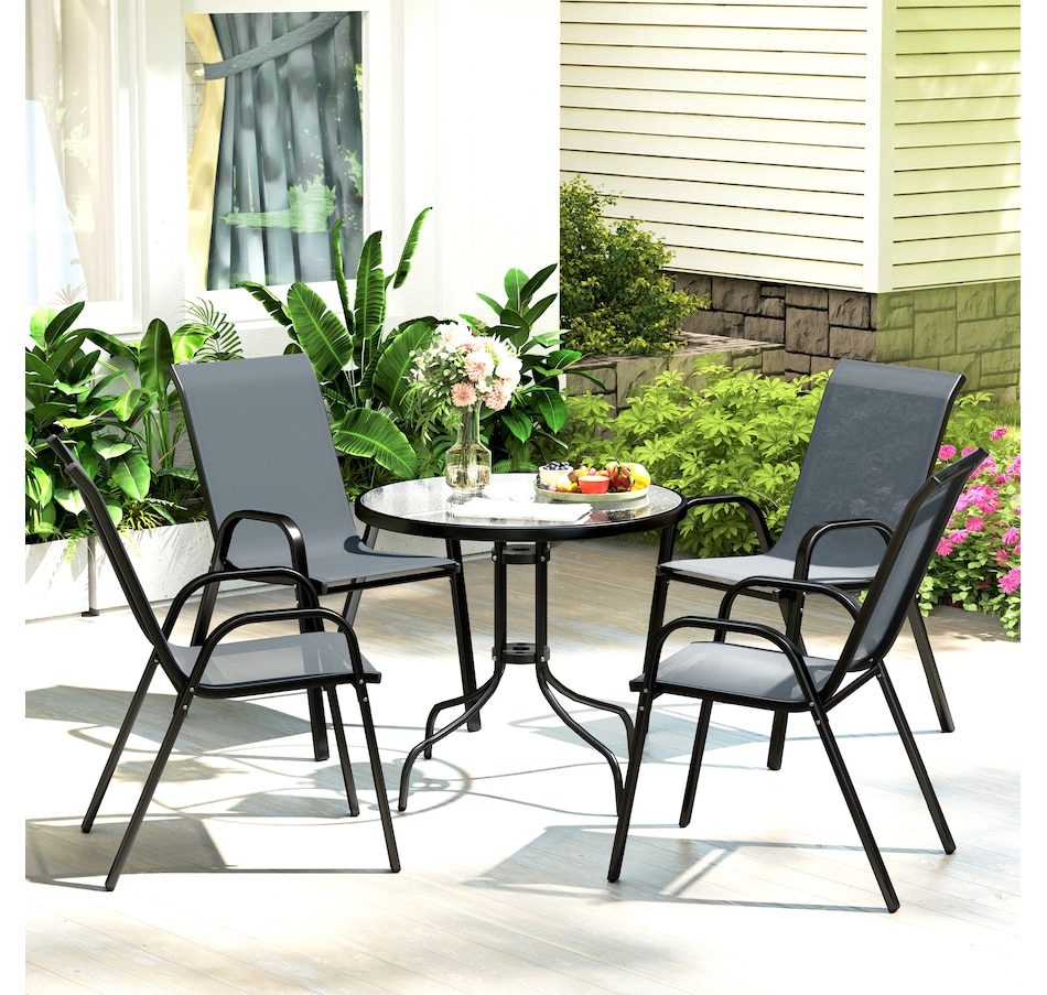 Image 968370_ALTMORE1.jpg, Product 968-370 / Price $224.99, Outsunny 5 Pieces Patio Dining Set, 4 Seater Garden Furniture from Outsunny on TSC.ca's Home & Garden department