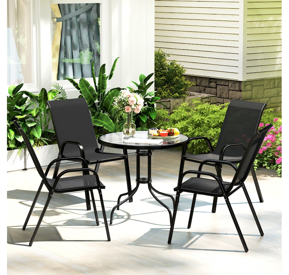 Image 968370_ALTMORE10.jpg, Product 968-370 / Price $224.99, Outsunny 5 Pieces Patio Dining Set, 4 Seater Garden Furniture from Outsunny on TSC.ca's Home & Garden department