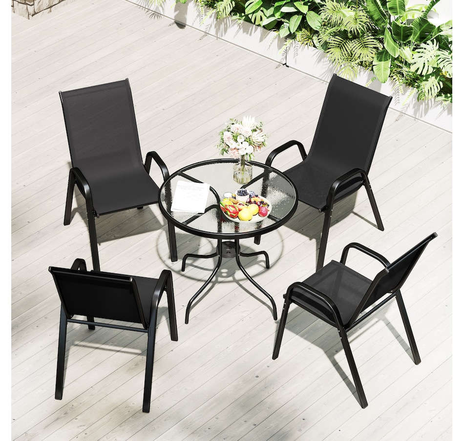 Image 968370_ALTMORE15.jpg, Product 968-370 / Price $224.99, Outsunny 5 Pieces Patio Dining Set, 4 Seater Garden Furniture from Outsunny on TSC.ca's Home & Garden department
