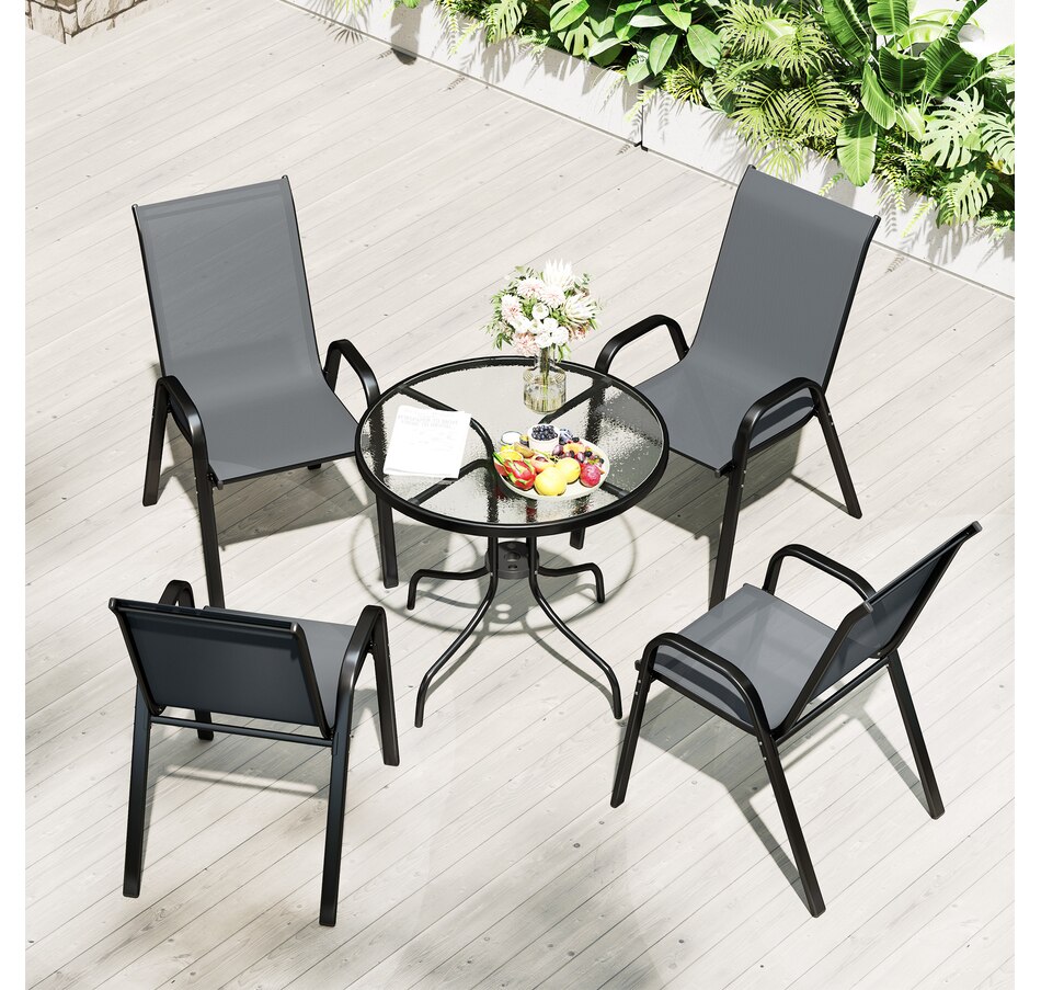Image 968370_ALTMORE7.jpg, Product 968-370 / Price $224.99, Outsunny 5 Pieces Patio Dining Set, 4 Seater Garden Furniture from Outsunny on TSC.ca's Home & Garden department