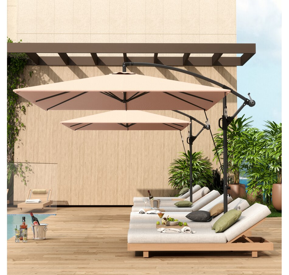 Image 968371_ALTMORE1.jpg, Product 968-371 / Price $139.99, Outsunny Patio Offset Umbrella with UPF 50+ UV Protection, Cover from Outsunny on TSC.ca's Home & Garden department