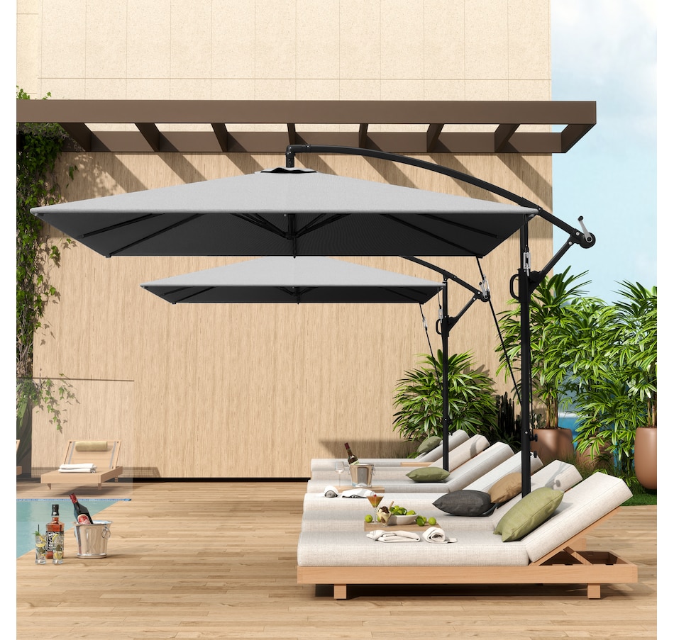 Image 968371_ALTMORE10.jpg, Product 968-371 / Price $139.99, Outsunny Patio Offset Umbrella with UPF 50+ UV Protection, Cover from Outsunny on TSC.ca's Home & Garden department