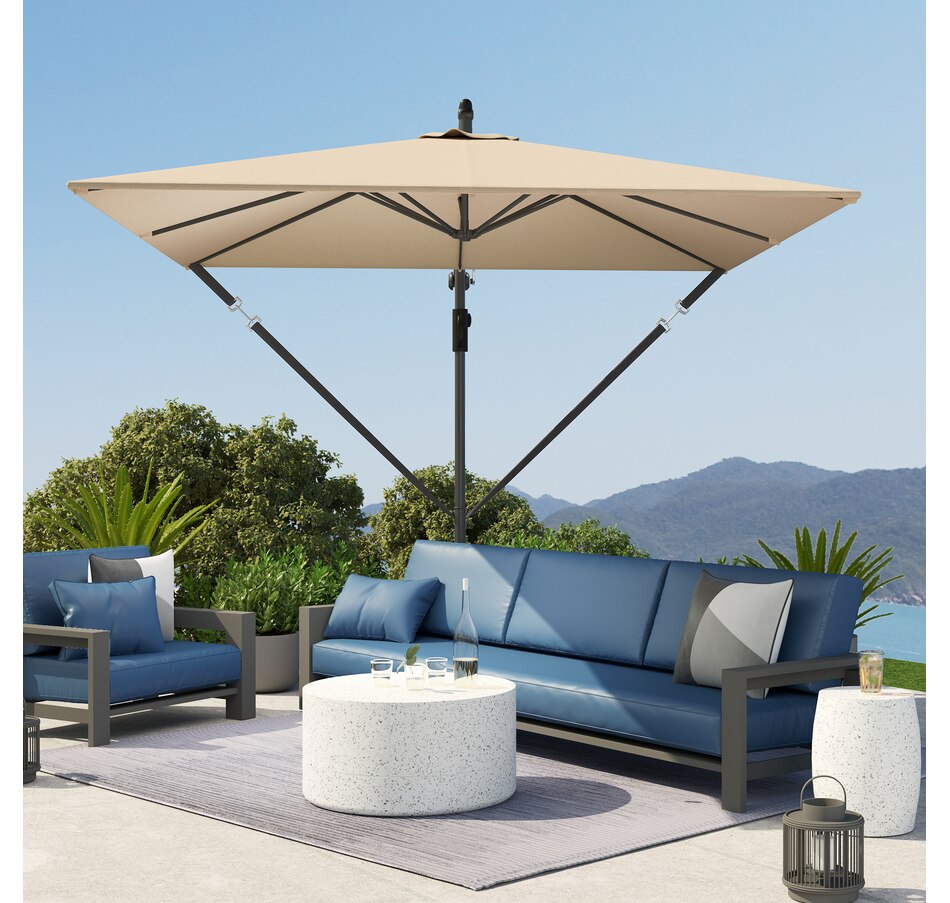 Image 968371_ALTMORE7.jpg, Product 968-371 / Price $139.99, Outsunny Patio Offset Umbrella with UPF 50+ UV Protection, Cover from Outsunny on TSC.ca's Home & Garden department