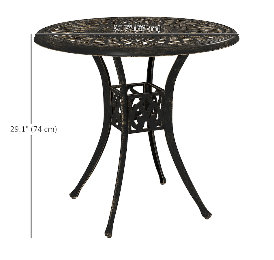 Image 968372_ALTMORE2.jpg, Product 968-372 / Price $159.99 - $169.99, Outsunny 30-inch Round Patio Dining Table from Outsunny on TSC.ca's Home & Garden department
