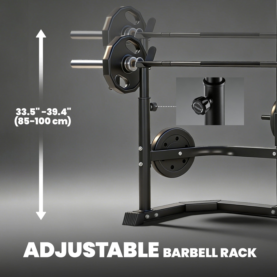 Image 968375_ALTMORE5.jpg, Product 968-375 / Price $139.99, Soozier Multi-Function Home Gym Machine with Bench Press Rack, Black from Soozier on TSC.ca's Health & Fitness department