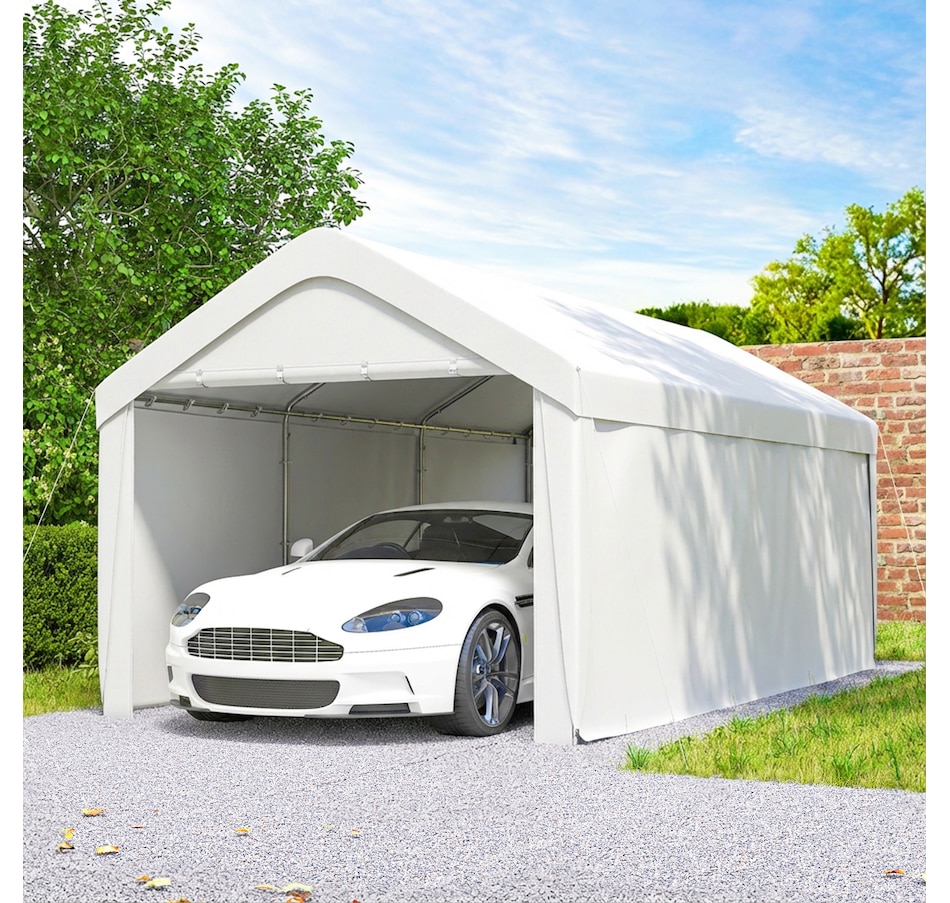 Image 968384_ALTMORE16.jpg, Product 968-384 / Price $329.99 - $359.99, Outsunny Carport, 10 x 20 ft Car Shelter with 2 Roll-Up Doors from Outsunny on TSC.ca's Home & Garden department