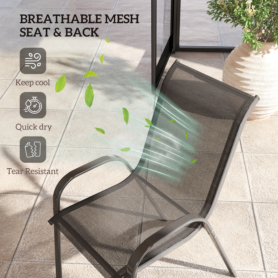 Image 968385_ALTMORE13.jpg, Product 968-385 / Price $164.99, Outsunny Set of 4 Outdoor Patio Dining Chairs Stackable Lawn Chairs from Outsunny on TSC.ca's Home & Garden department