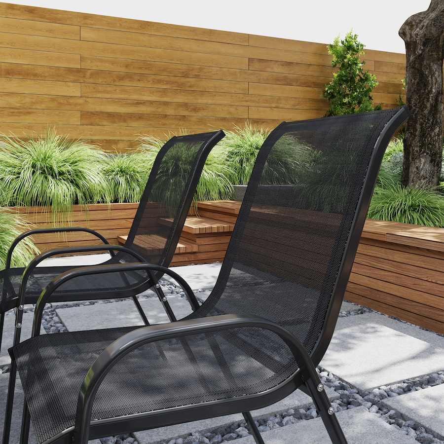Image 968385_ALTMORE15.jpg, Product 968-385 / Price $164.99, Outsunny Set of 4 Outdoor Patio Dining Chairs Stackable Lawn Chairs from Outsunny on TSC.ca's Home & Garden department