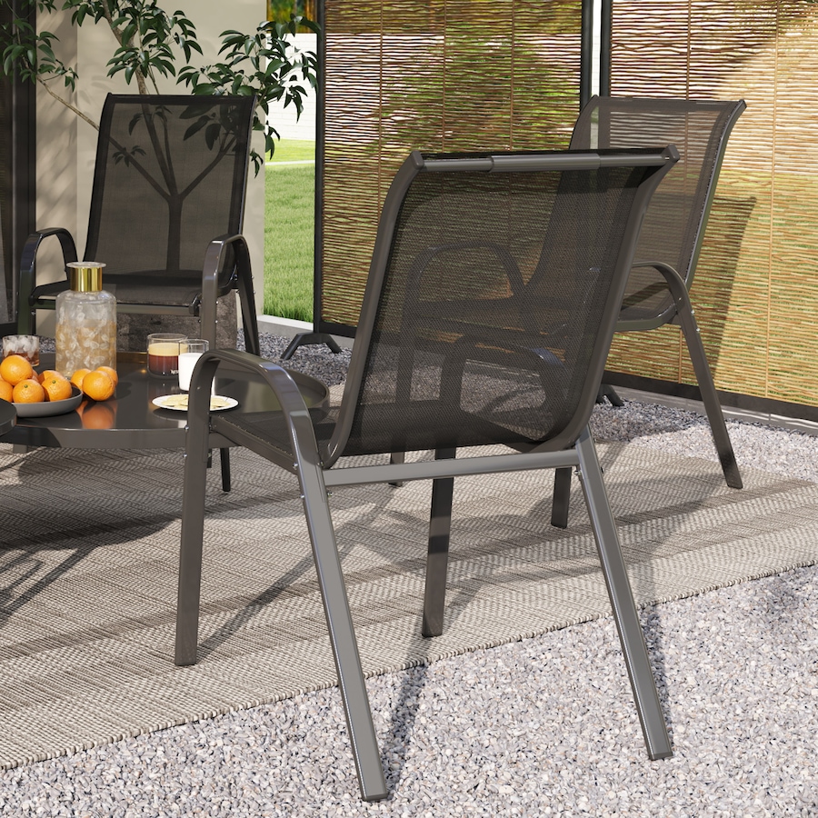 Image 968385_ALTMORE17.jpg, Product 968-385 / Price $164.99, Outsunny Set of 4 Outdoor Patio Dining Chairs Stackable Lawn Chairs from Outsunny on TSC.ca's Home & Garden department
