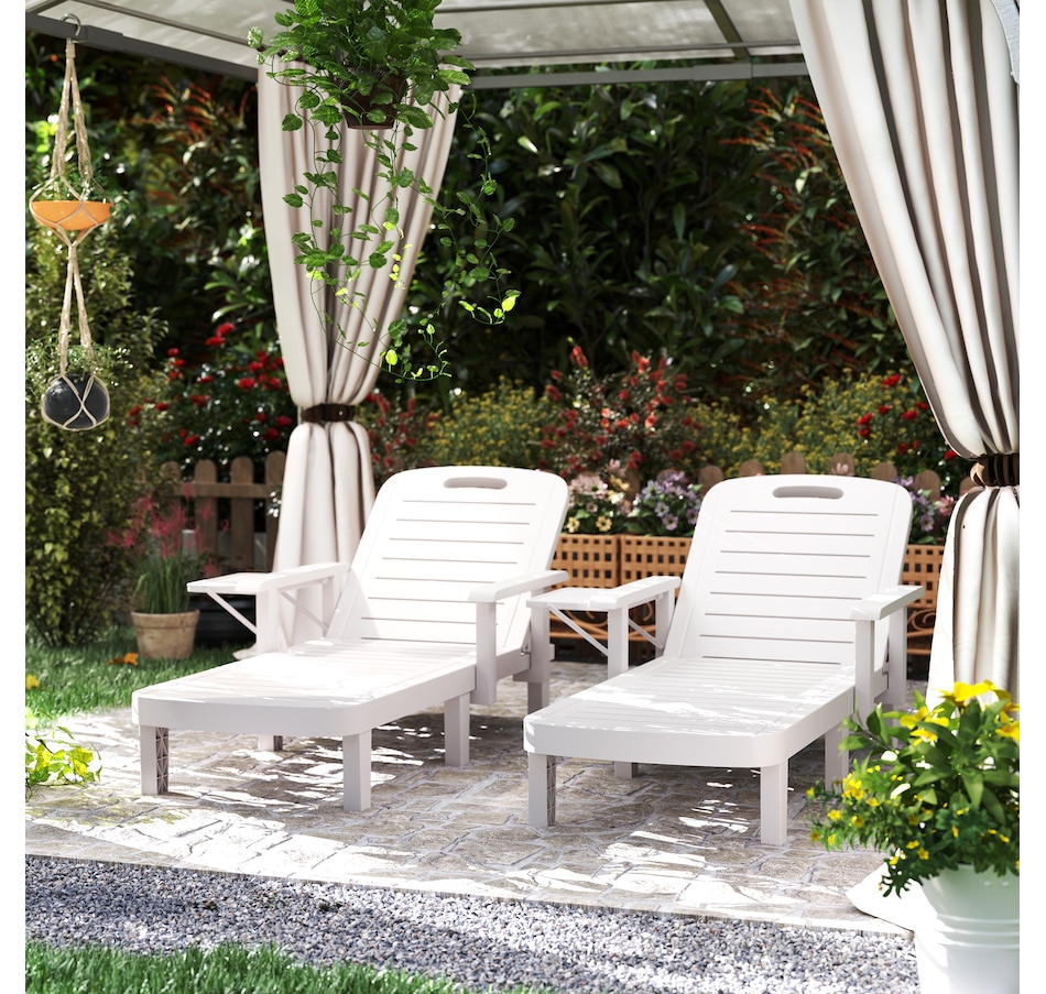 Image 968396_ALTMORE1.jpg, Product 968-396 / Price $234.99 - $259.99, Outsunny Set of 2 Tanning Chair for Garden, 5 Positions Adjustable from Outsunny on TSC.ca's Home & Garden department