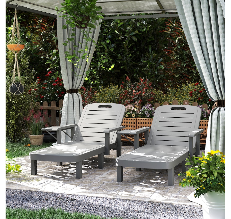 Image 968396_ALTMORE10.jpg, Product 968-396 / Price $234.99 - $259.99, Outsunny Set of 2 Tanning Chair for Garden, 5 Positions Adjustable from Outsunny on TSC.ca's Home & Garden department