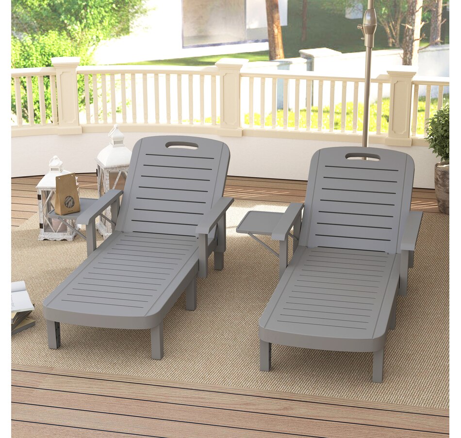 Image 968396_ALTMORE16.jpg, Product 968-396 / Price $234.99 - $259.99, Outsunny Set of 2 Tanning Chair for Garden, 5 Positions Adjustable from Outsunny on TSC.ca's Home & Garden department