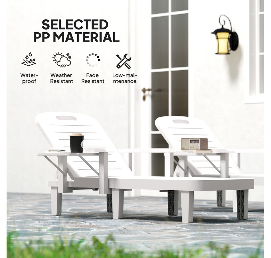 Image 968396_ALTMORE5.jpg, Product 968-396 / Price $234.99 - $259.99, Outsunny Set of 2 Tanning Chair for Garden, 5 Positions Adjustable from Outsunny on TSC.ca's Home & Garden department