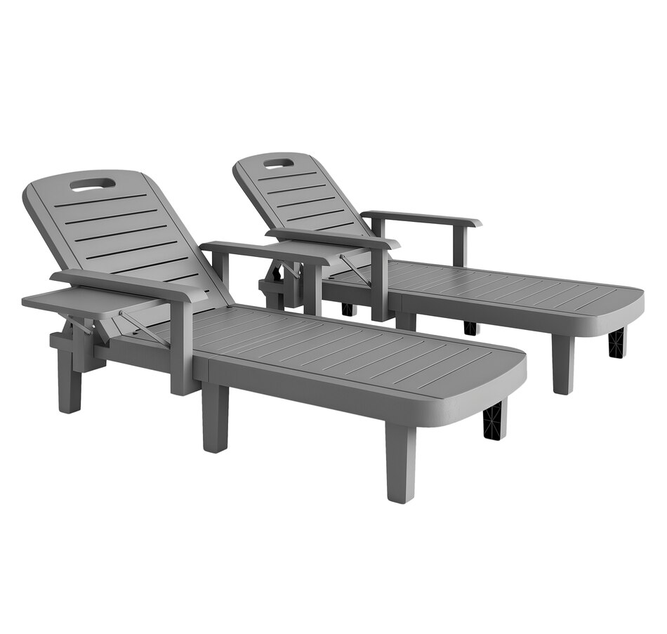Image 968396_ST02.png, Product 968-396 / Price $234.99 - $259.99, Outsunny Set of 2 Tanning Chair for Garden, 5 Positions Adjustable from Outsunny on TSC.ca's Home & Garden department